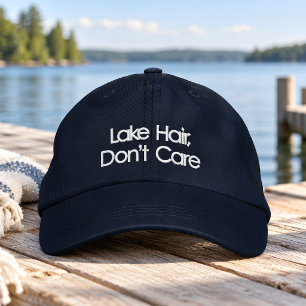 Casquette Brodée Cheveux de lac, on s'en fiche, drôle d'esthétique