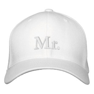 Casquette Brodée Chic M. blush rose blanc