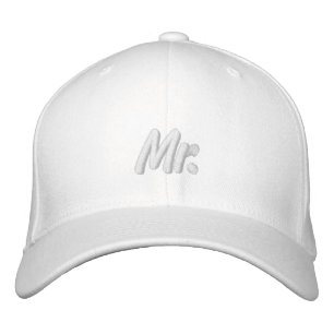 Casquette Brodée Chic M. blush rose blanc mignon