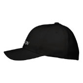 Casquette Brodée Chic Mrs Nom noir et blanc mignon mariage (Gauche)