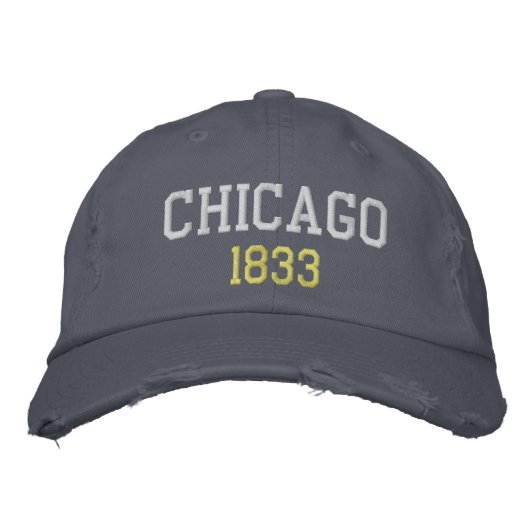 Casquette Brodée Chicago, 1833 (Devant)
