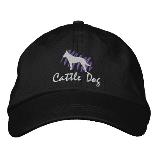 Casquette Brodée Chien de bétail griffé (Devant)