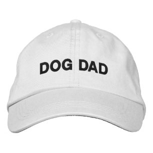 Casquette Brodée Chien papa bleu blanc texte personnalisé minimalis