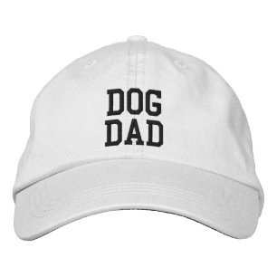 Casquette Brodée Chien papa noir texte personnalisé mignon moderne