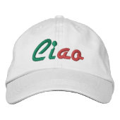 Casquette Brodée Ciao - salutation en italien (Devant)