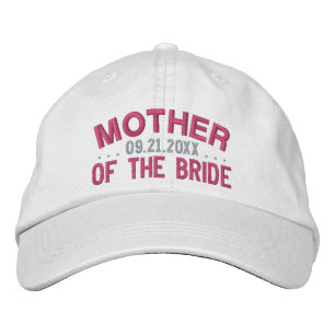 Casquette Brodée Citation amusante de la mère de la mariée rose sur