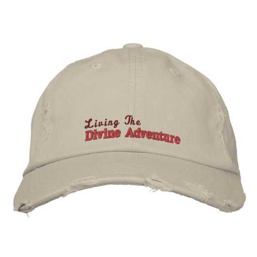 Casquette Brodée Citation d'aventure divine motivationnelle rose Ru (Devant)