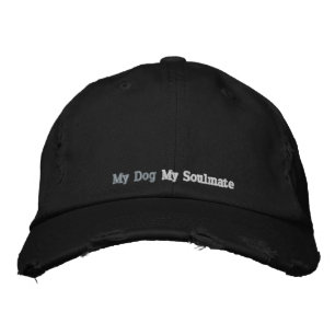Casquette Brodée Citation de chien d'âme mignonne Rustique noir ros