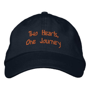 Casquette Brodée Citation de couple romantique ajustable Deux coeur