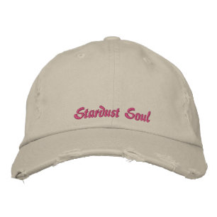 Casquette Brodée Citation de l'âme de Stardust Vintage Pierre rose