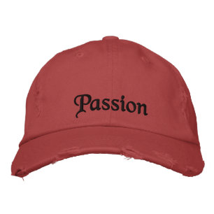 Casquette Brodée Citation de mignon Passion Noir Romantique Rouge P