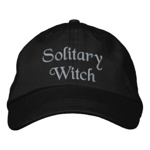 Casquette Brodée Citation de sorcière solitaire violet noir personn