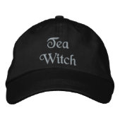 Casquette Brodée Citation Magic Tea Witch Peach Orange Black (Devant)