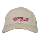 Casquette Brodée Classic Personalized Star Wings Your Text (Devant)