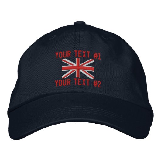 Casquette Brodée Classic Union Jack Drapeau Angleterre Swag Broderi (Devant)