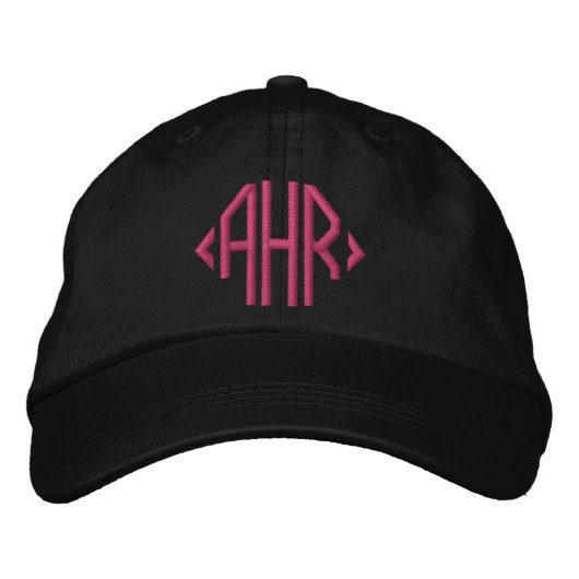 Casquette brodée classique avec monogramme (Devant)