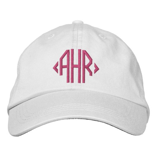 Casquette brodée classique avec monogramme (Devant)