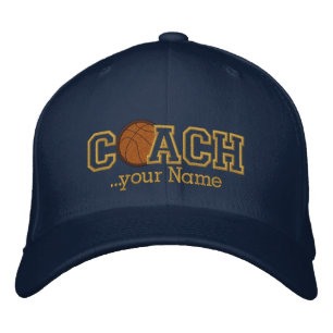 Casquette Brodée Coach doré de basket-ball personnalisé pour votre