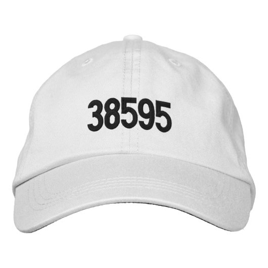 Casquette Brodée Code postal personnalisé ou code régional (Devant)
