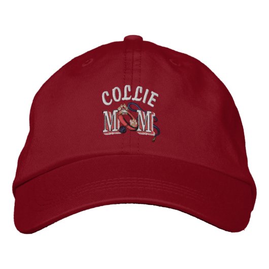 Casquette Brodée Collie Dog Maman (Devant)