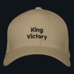 Casquette Brodée Comfort KING Victory Text Royal Stylish-Hat Khaki<br><div class="desc">King Victory Printed on a Khaki Basic Flexfit Wool Cap brings a bold mix of royalty and everyday style that stands out effortlessly. The premium wool blend offers a comfortable, long-lasting fit that keeps the cap looking sharp wear after wear. This hat is perfect for anyone who wants to show...</div>