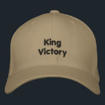 Casquette Brodée Comfort KING Victory Text Royal Stylish-Hat Khaki<br><div class="desc">King Victory Printed on a Khaki Basic Flexfit Wool Cap brings a bold mix of royalty and everyday style that stands out effortlessly. The premium wool blend offers a comfortable, long-lasting fit that keeps the cap looking sharp wear after wear. This hat is perfect for anyone who wants to show...</div>