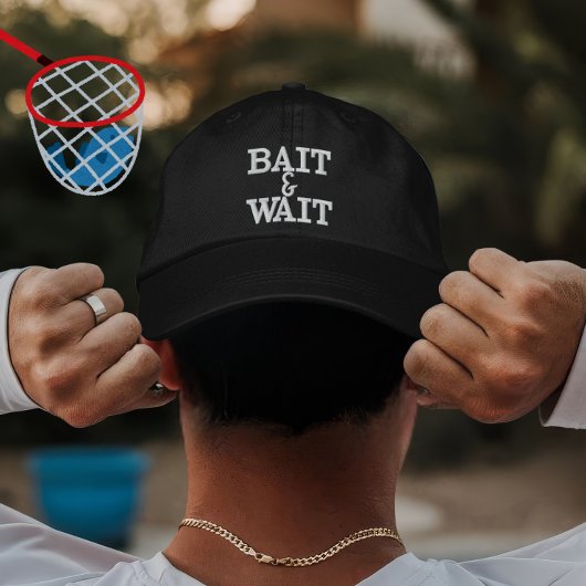 Casquette Brodée Conception d'attente d'appâts pour pêche personnal