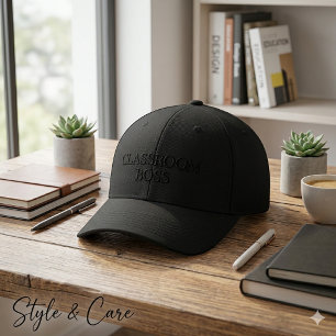 Casquette Brodée Conception Moderne Texte BOSS DE CLASSE Propre