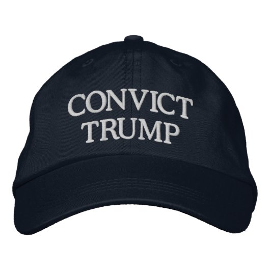 Casquette Brodée CONDAMNER TRUMP (modifier les mots) (Devant)