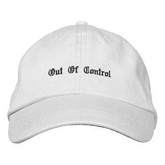 Casquette Brodée Conduire Les Enfants, Hors Contrôle, Blanc