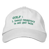 Casquette Brodée Conspiration sur le golf (Devant)