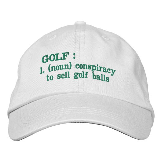 Casquette Brodée Conspiration sur le golf (Devant)
