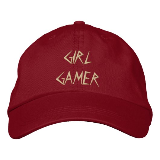 Casquette Brodée Cool fille Gamer (Devant)