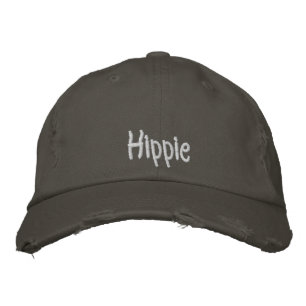 Casquette Brodée Cool Hippie Rustique Nickel Gris Blanc Vintage