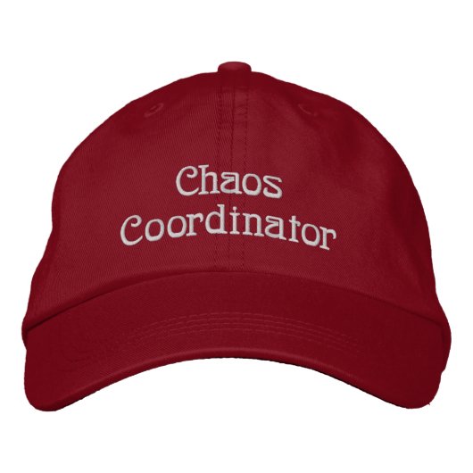 Casquette Brodée Coordinateur Chaos Personnalisé (Devant)