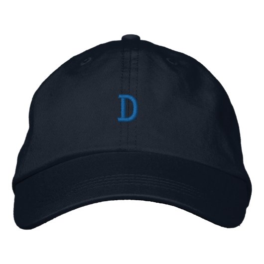 Casquette Brodée Coton Initial D -Lettre Monogramme Beau-Chapeau (Devant)