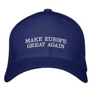Casquette Brodée Couleur et texte personnalisés Rendre l'Europe bla