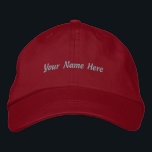 Casquette Brodée Couleur rouge Personnalisé Votre nom Texte ici<br><div class="desc">Ole script Police notre nom Texte ici Casquette brodé Sports Casquettes ou Casquettes Il est frais et nouveau look Casquette Red Color Casquette</div>