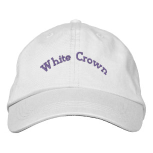 Casquette Brodée Couronne blanche personnalisée chapeau magnifique 