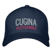 Casquette Brodée Cugina (cousine/femme) brodée personnalisée (Devant)