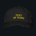 Casquette Brodée Custom Embroidered Hat Design Your Own Text, Name<br><div class="desc">Design your own unique look with this Custom Text & Logo Embroidered Hat. Easily personalize this baseball or trucker cap by choosing your font, thread color, hat color, and size, then add your name, company logo, slogan, number, letter, tagline, website, phone number, email, or social media handle. Perfect for business...</div>