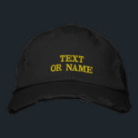 Casquette Brodée Custom Embroidered Hat Design Your Own Text, Name<br><div class="desc">Design your own unique look with this Custom Text & Logo Embroidered Hat. Easily personalize this baseball or trucker cap by choosing your font, thread color, hat color, and size, then add your name, company logo, slogan, number, letter, tagline, website, phone number, email, or social media handle. Perfect for business...</div>
