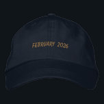 Casquette Brodée Custom FEBRUARY 2026 Text Special day Celebration<br><div class="desc">Mark the moment in style with this Navy Alternative Apparel Basic Adjustable Cap featuring bold “FEBRUARY 2026” embroidery that stands out with a refined finish. Crafted for comfort with a one-size-fits-all adjustable strap, it’s ideal for monthly campaigns, special achievements, anniversaries, or business promotions. Order in bulk for your organization, event...</div>