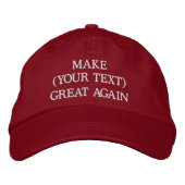 Casquette Brodée Custom Make (Your Text Here) Great Again (Devant)