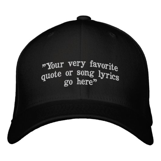 Casquette Brodée Custom quote create your own (Devant)