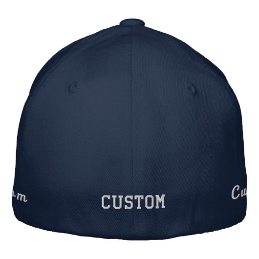 Casquette Brodée Custom Text Embroidered Baseball Cap Personalized (Dos)