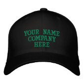 Casquette Brodée Custom Text Hat Embroidered Baseball Cap Template (Devant)