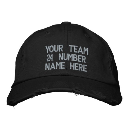 Casquette Brodée Custom Text Your Hat Embroidered Baseball Cap (Devant)