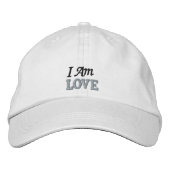 Casquette Brodée Cute Black White Love Citation Rose Personnalisée (Devant)