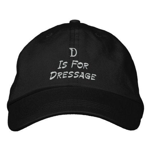 Casquette Brodée D Est Pour Dressage (Devant)